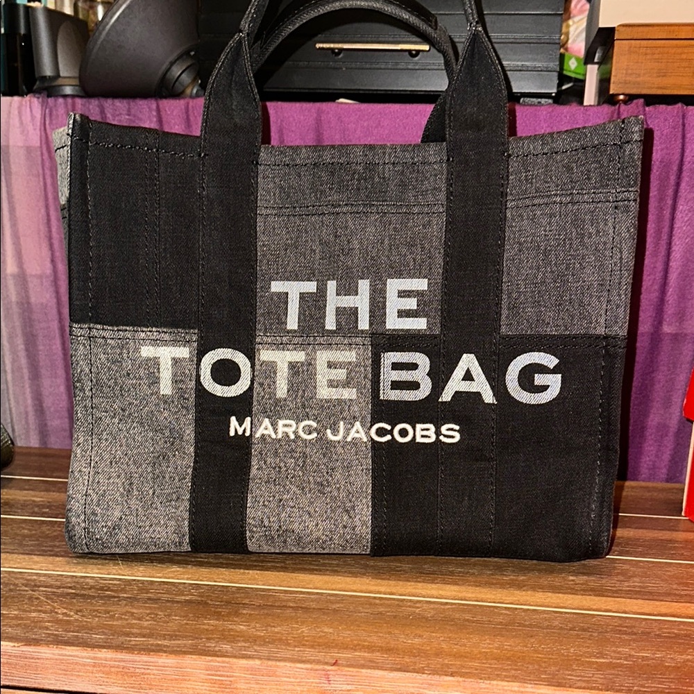 Marc Jacobs Black and Gray Tote Bag